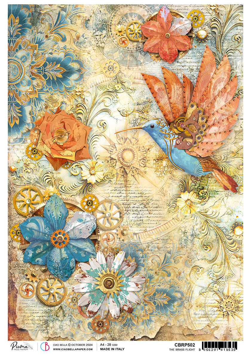 Rice Paper A4 The Brass Flight (5 Sheets) — Ecstasy Crafts