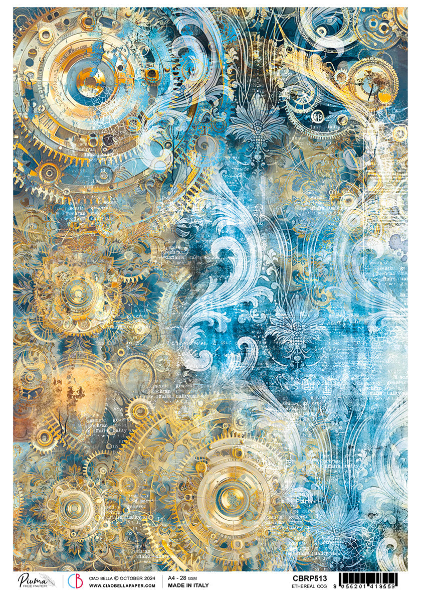 Rice Paper A4 Ethereal Cog — Ecstasy Crafts