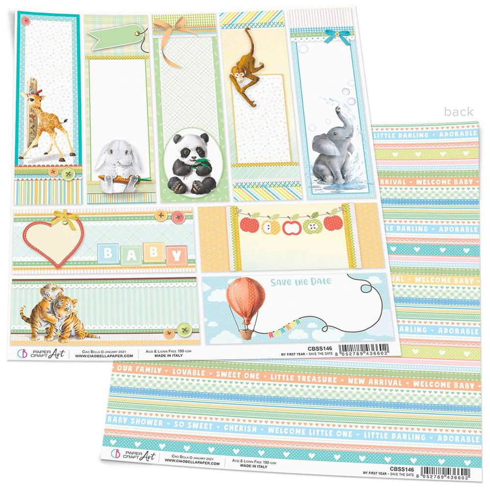 Ciao Bella Save the Date Paper Sheet 12"x12" 1 Sheet