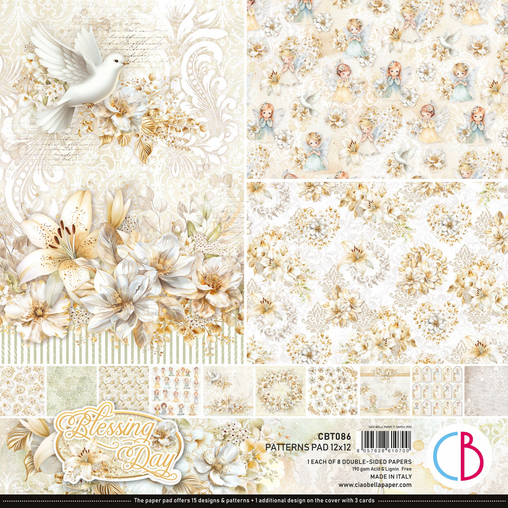 Blessing Day Patterns Pad 12"x12" 8/Pkg