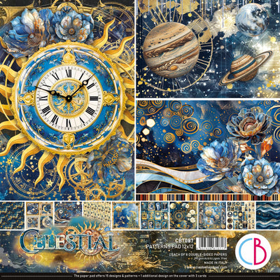 Bloc de motifs célestes 12"x12" 8/paq