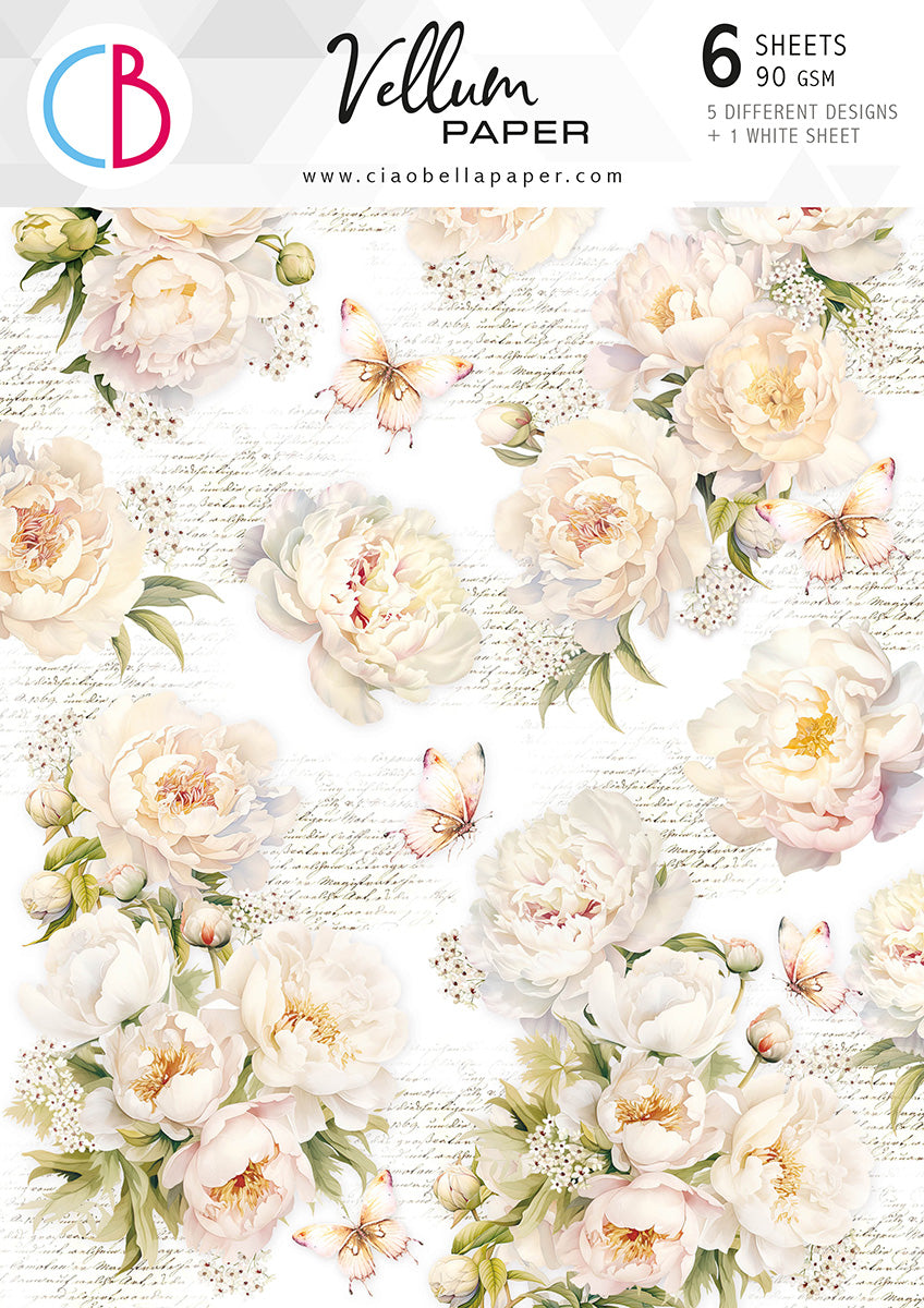 Vellum Always & Forever Motifs en Papier A4 6/Paquet
