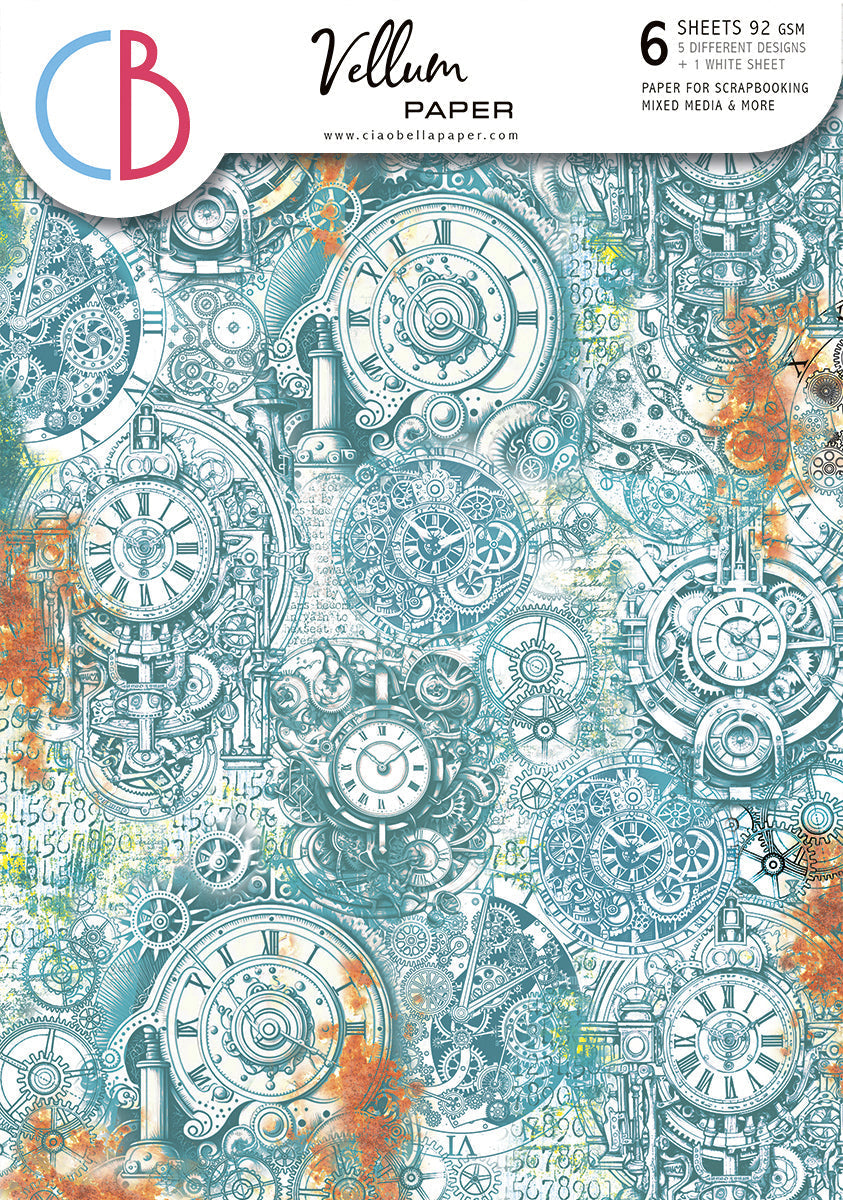 Motifs papier corail récifal vélin A4 6/paquet