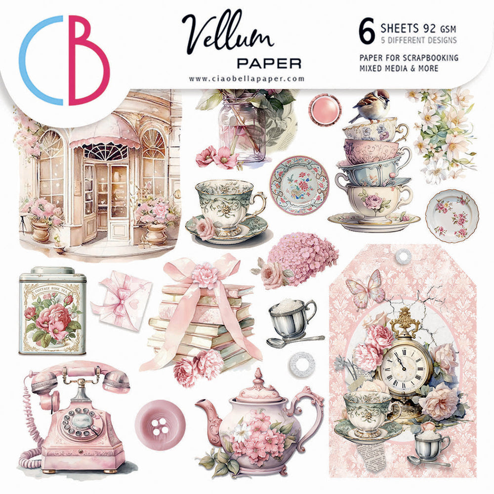 Vellum Timeless Memories Fussy Cut 6"x6" 6/Pkg