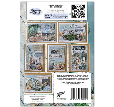 3Quarter Designs Coastal Boardwalk 6x4 Card Pack