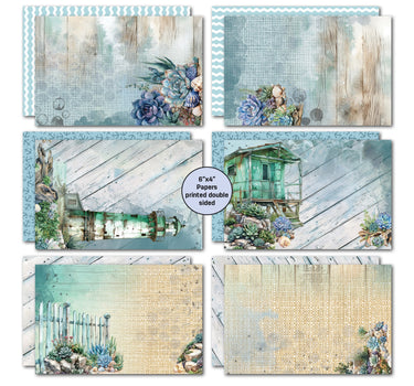 3Quarter Designs Coastal Boardwalk 6x4 Card Pack