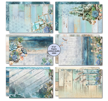 3Quarter Designs Coastal Boardwalk 6x4 Card Pack