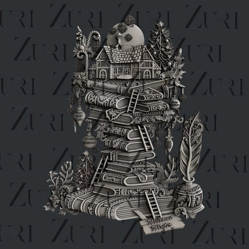 Livres de la bibliothèque de Noël Zuri Designs