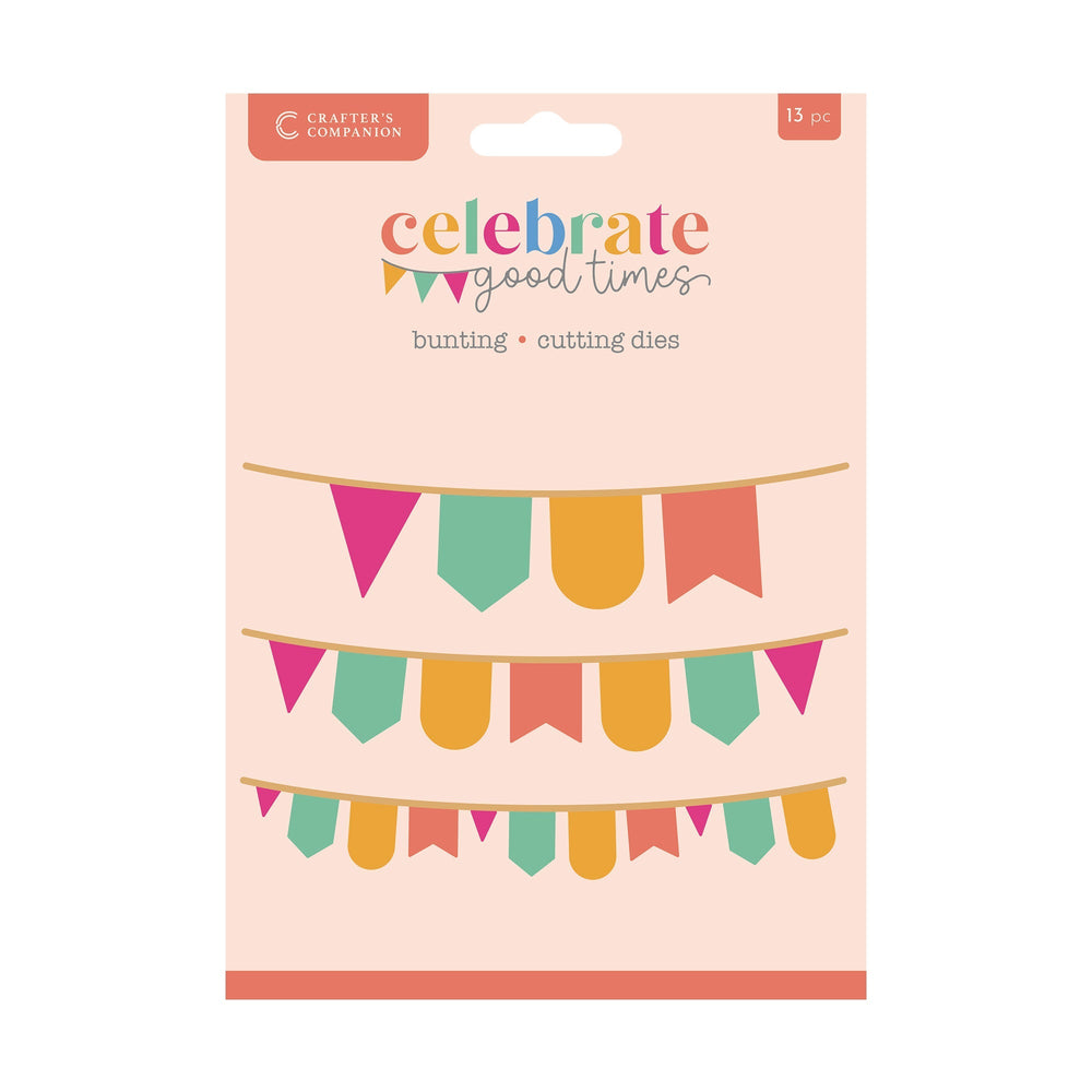 Crafter’s Companion Collection Célébration – Pochoir en métal – Fanions