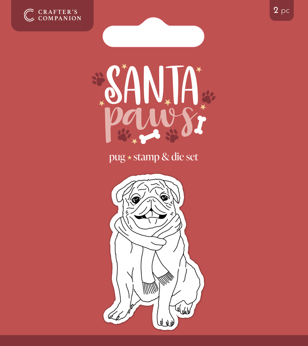 Crafter’s Companion Santa Paws – Tampon et matrice de découpe Carlin