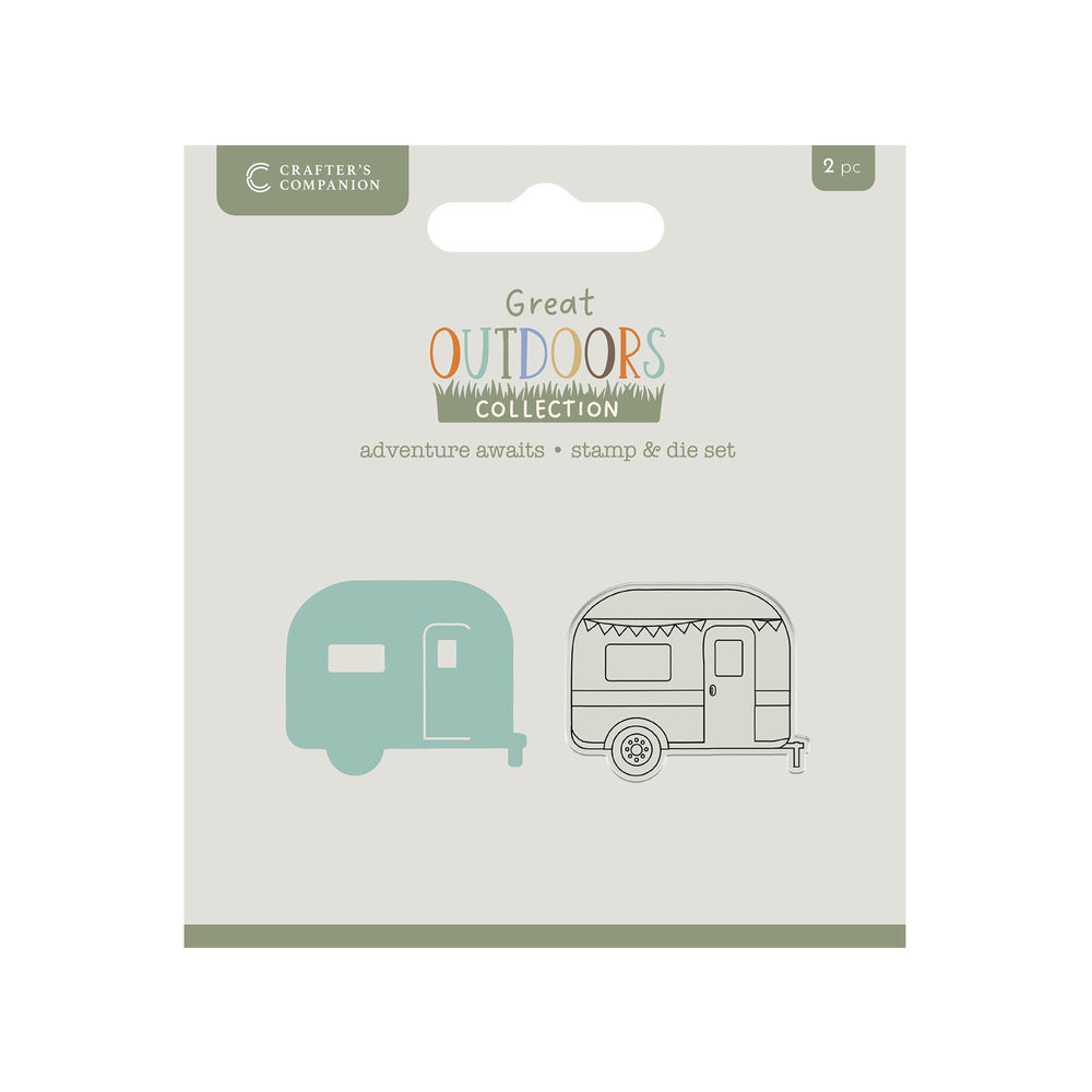 Crafters Companion The Great Outdoors Stamp & Die Set - Adventure Awaits — Ecstasy Crafts