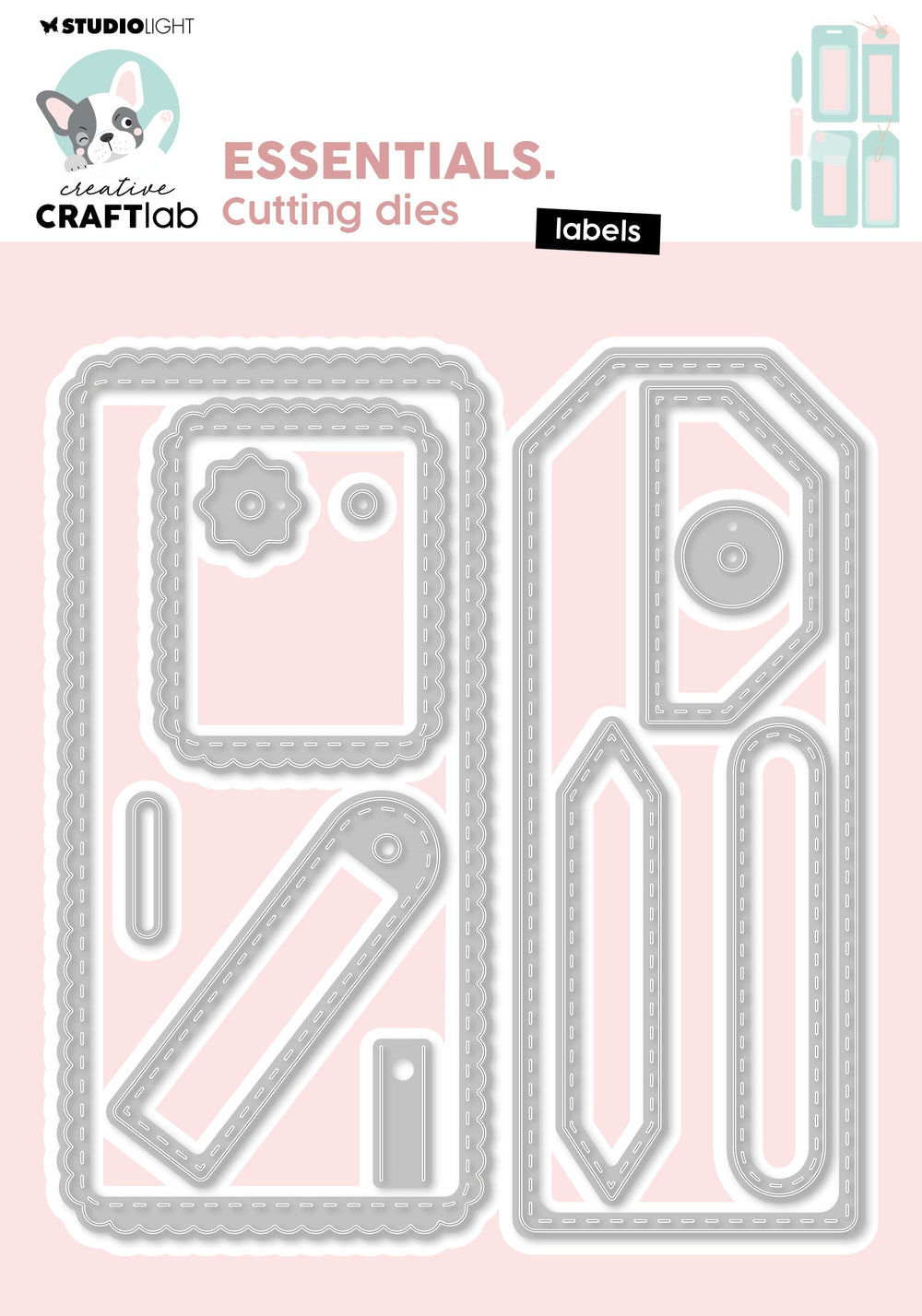 Étiquettes de matrices de découpe CCL Essentials 12 pièces