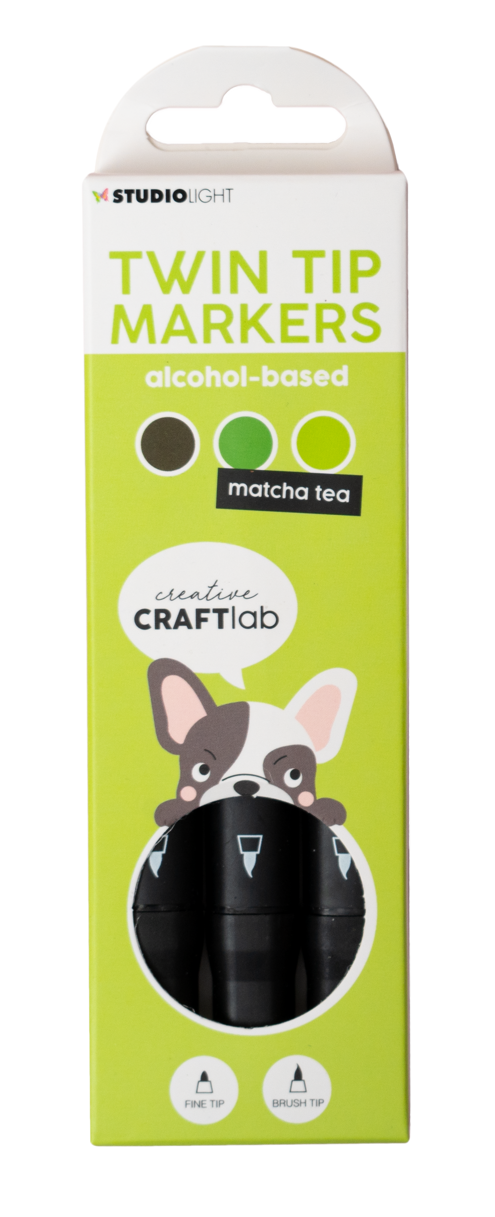 Feutre à alcool CCL Matcha Tea Essentials 48x152x13mm 3 pièces n°10