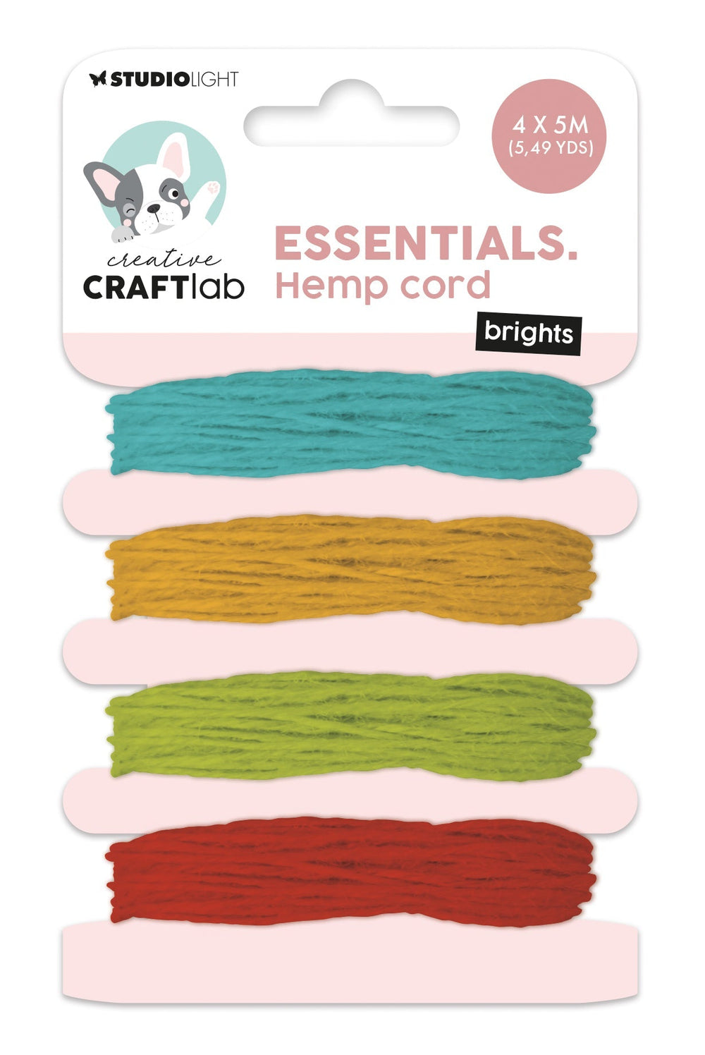 Corde de chanvre CCL Couleurs vives Essentiels 4 pièces
