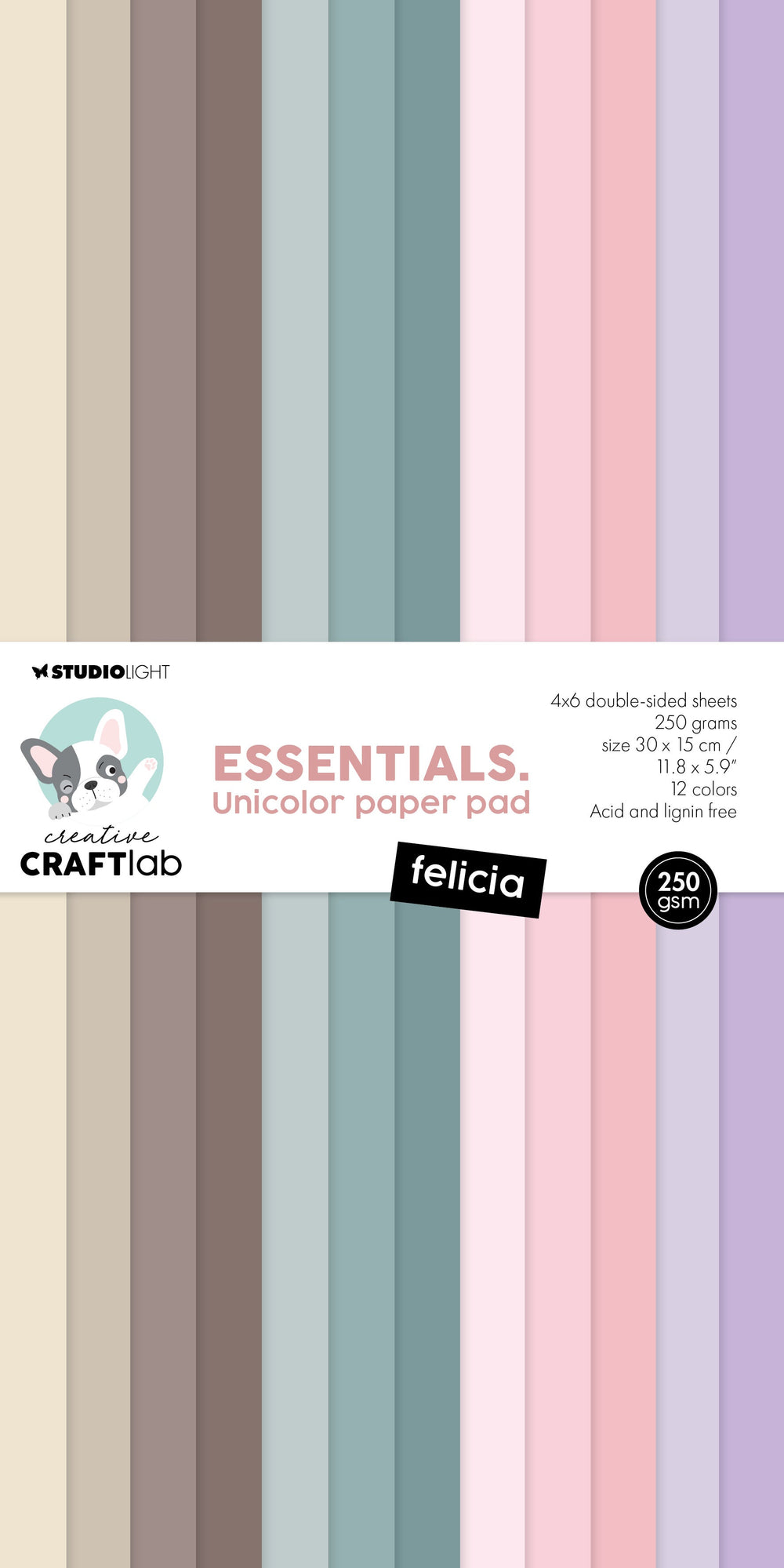 CCL Bloc de papier Unicolor Felicia Essentials 24 feuilles