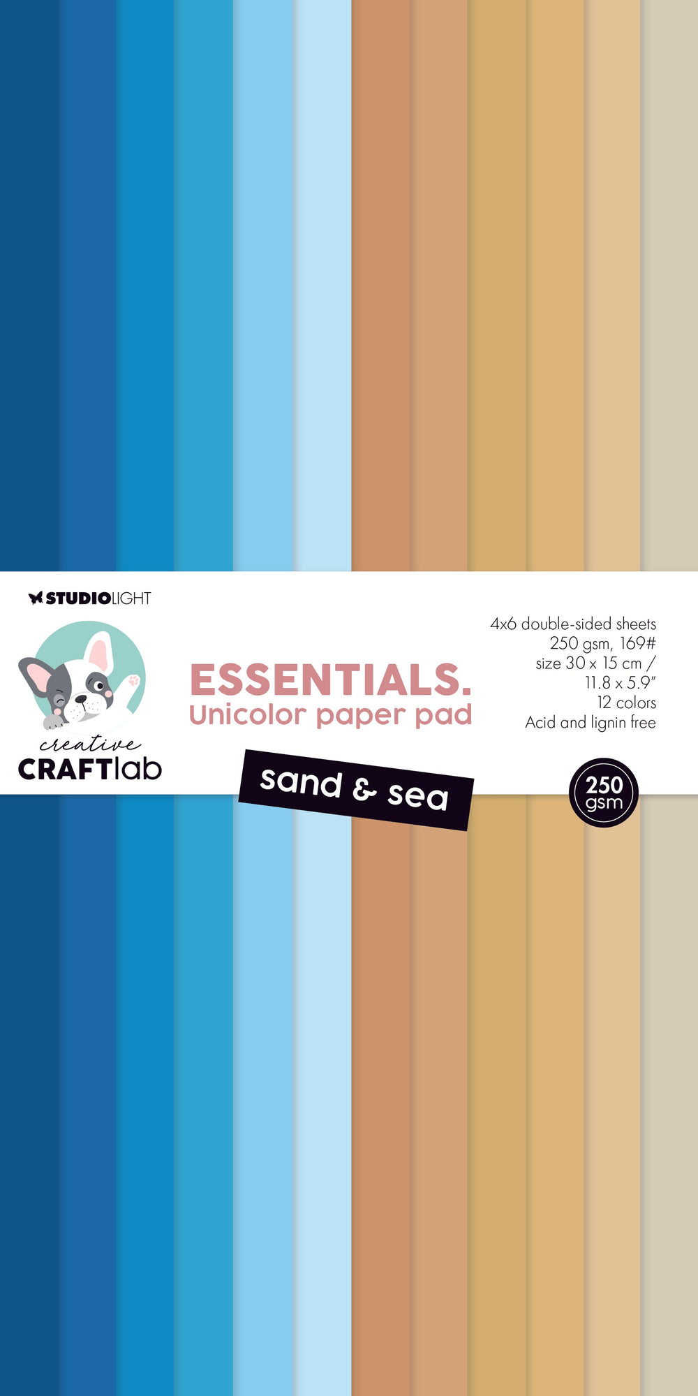 CCL Unciolor Paper Pad Sand & Sea Essentials 24 Sheets — Ecstasy Crafts