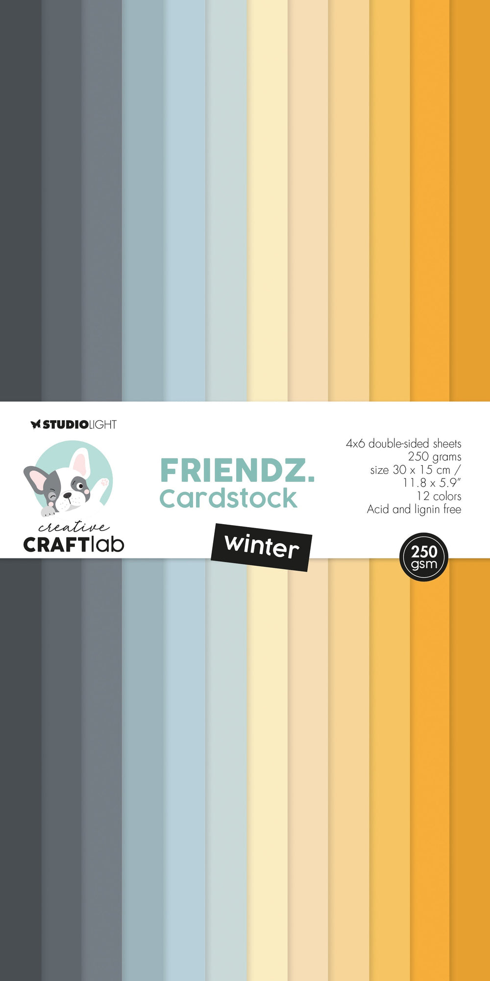 Bloc de papier CCL Winter Friendz 300x150x9mm 36 feuilles n°121