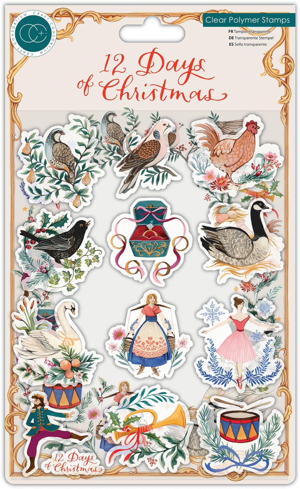 Craft Consortium 12 Days Of Christmas - 6x8 Stamp Set — Ecstasy Crafts