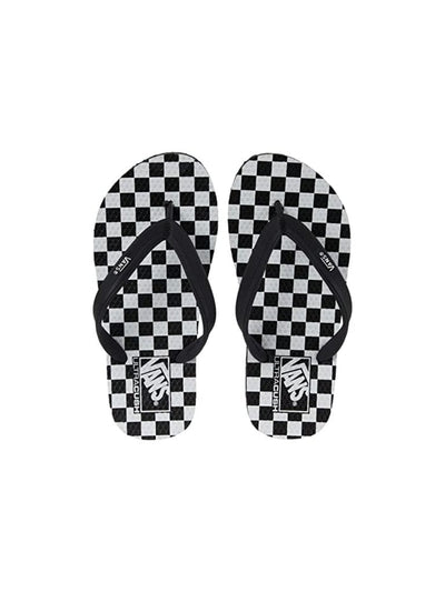 Vans 'Makena' Slide - Black/White Checkerboard