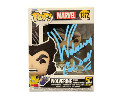 Figurine Funko Pop Marvel #1372 X-Men Wolverine Fatal attractions autographée par Cal Dodd