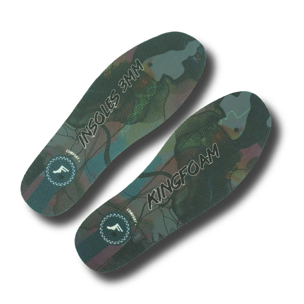 Semelles FP Insoles 'Kingfoam Flat' - Noir Camo/Blanc (3MM)