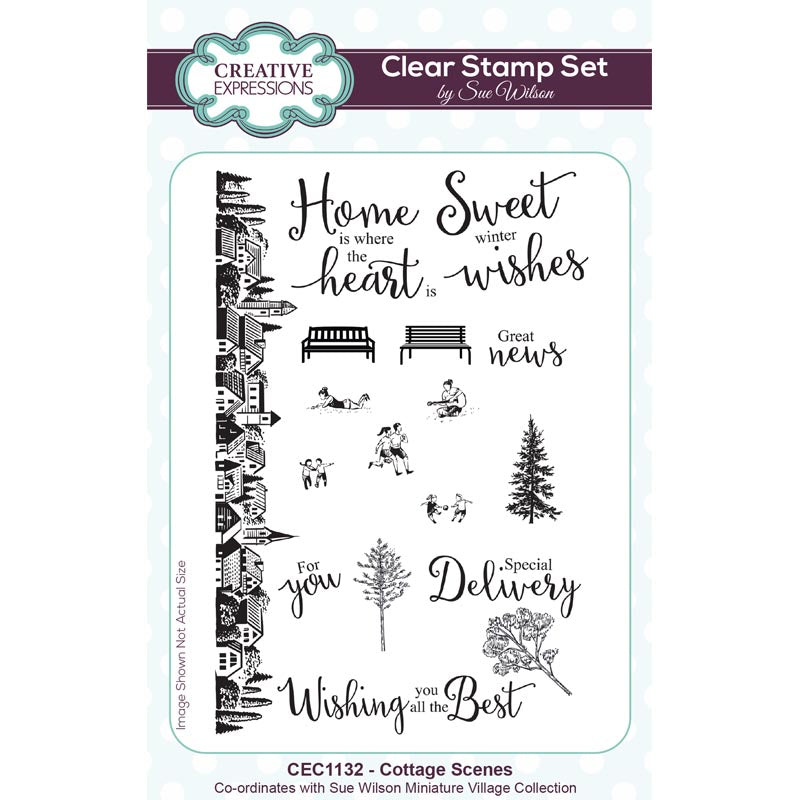 Creative Expressions Sue Wilson Cottage Scenes 4 in x 6 in Stamp Set — Ecstasy Crafts