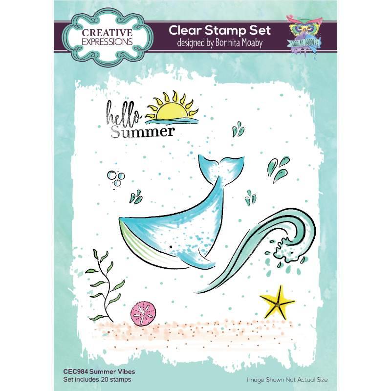 Creative Expressions Bonnita Moaby Summer Vibes Lot de tampons transparents 6 x 8 po