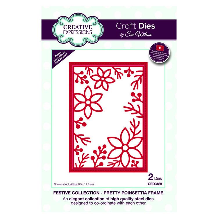 Festive Collection Pretty Poinsettia Frame Craft Die — Ecstasy Crafts