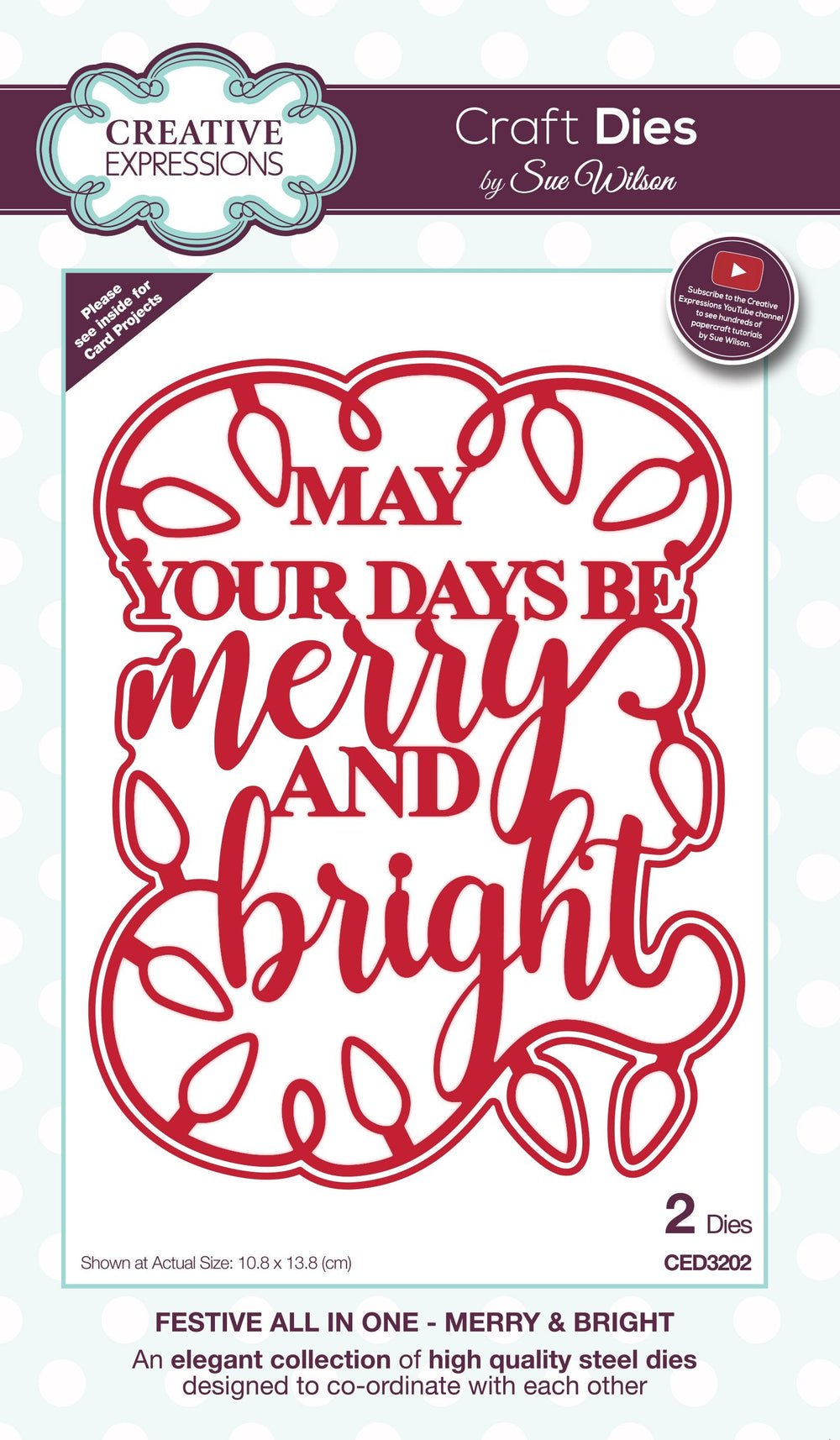 Matrices de découpe Sue Wilson Festive Merry & Bright