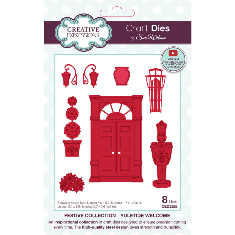 Creative Expressions Sue Wilson Festive Yuletide Welcome Craft Die — Ecstasy Crafts