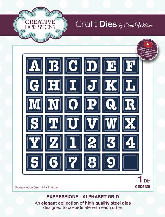 Matrices de découpe Alphabet Quadrillé Collection Expressions