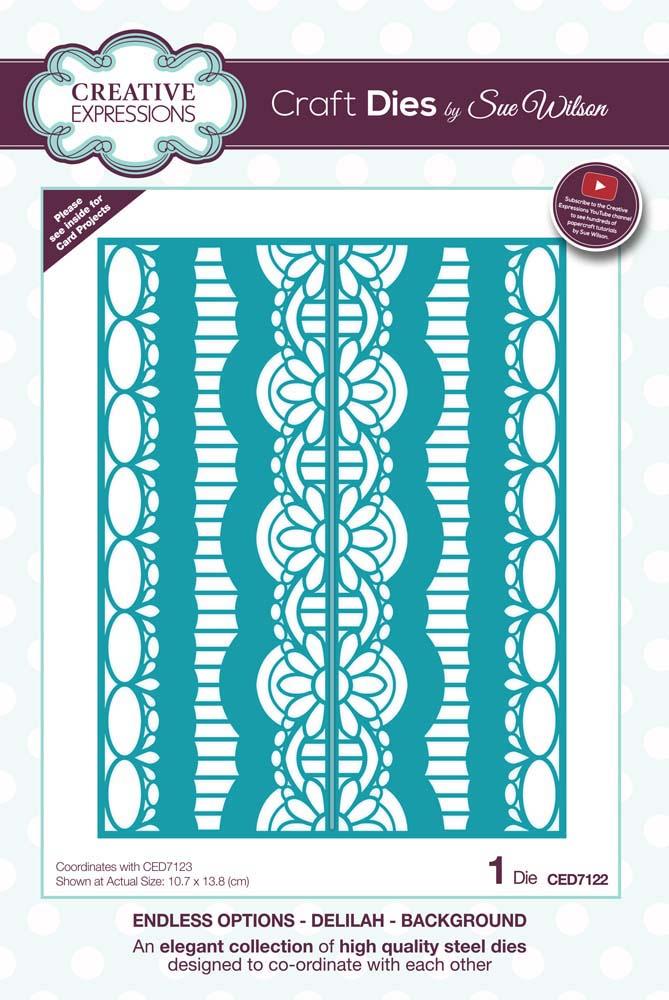 Matrices de découpe Sue Wilson Collection Endless Options Delilah – Arrière-plan