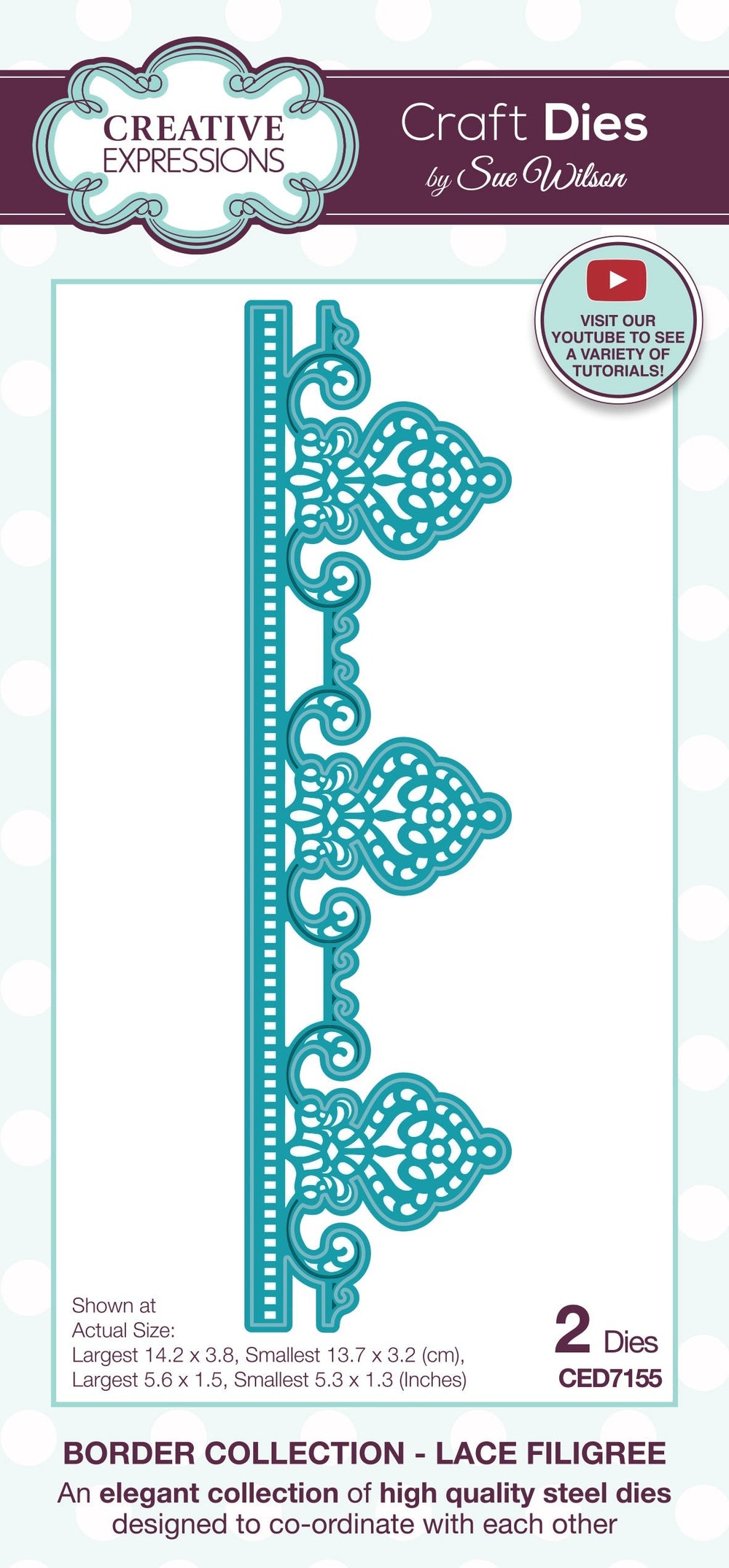 Creative Expressions Sue Wilson Die de bordure dentelle filigrane
