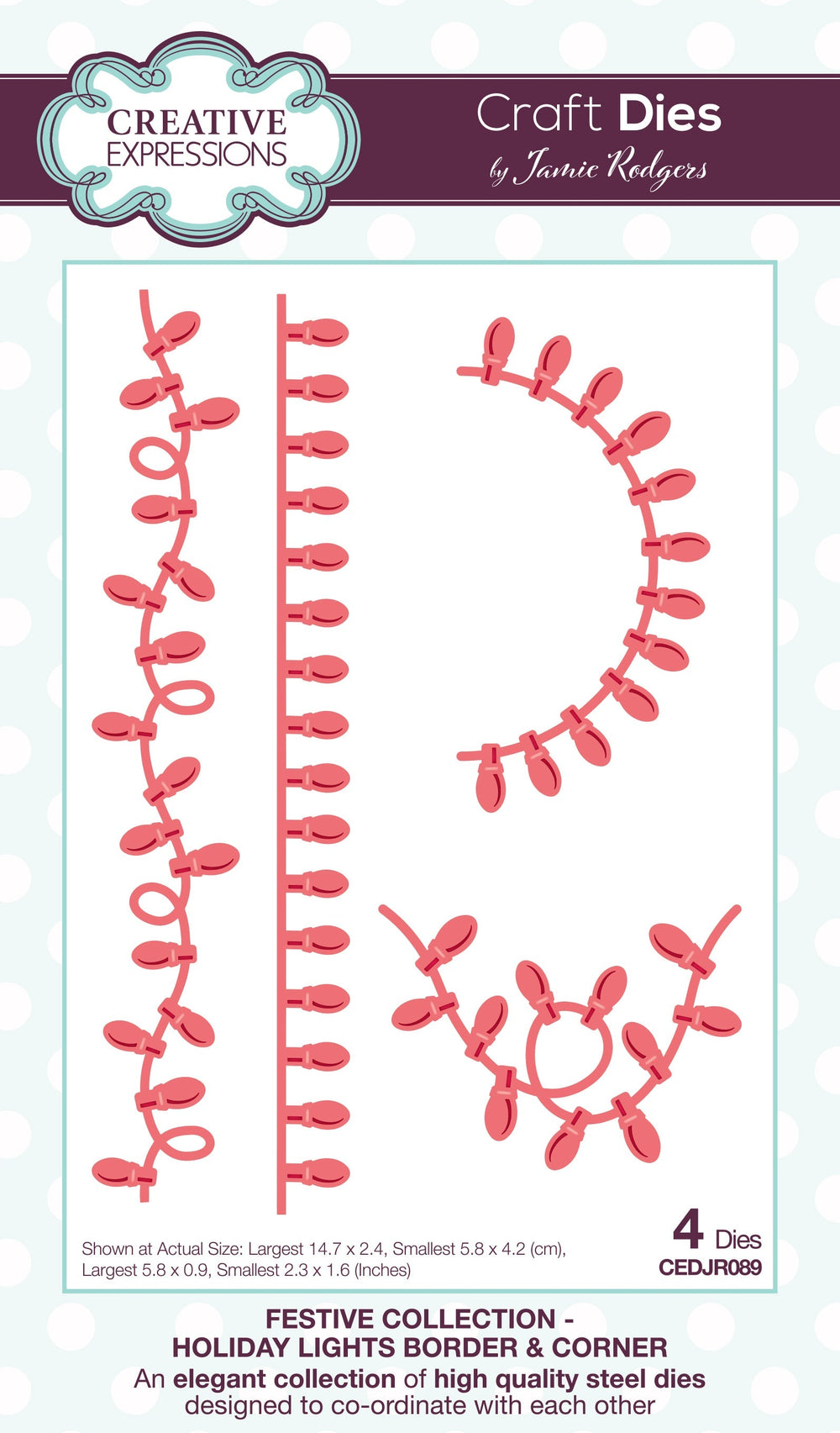 Creative Expressions Matrices de découpe Jamie Rodgers Holiday Lights Bordures et Coins