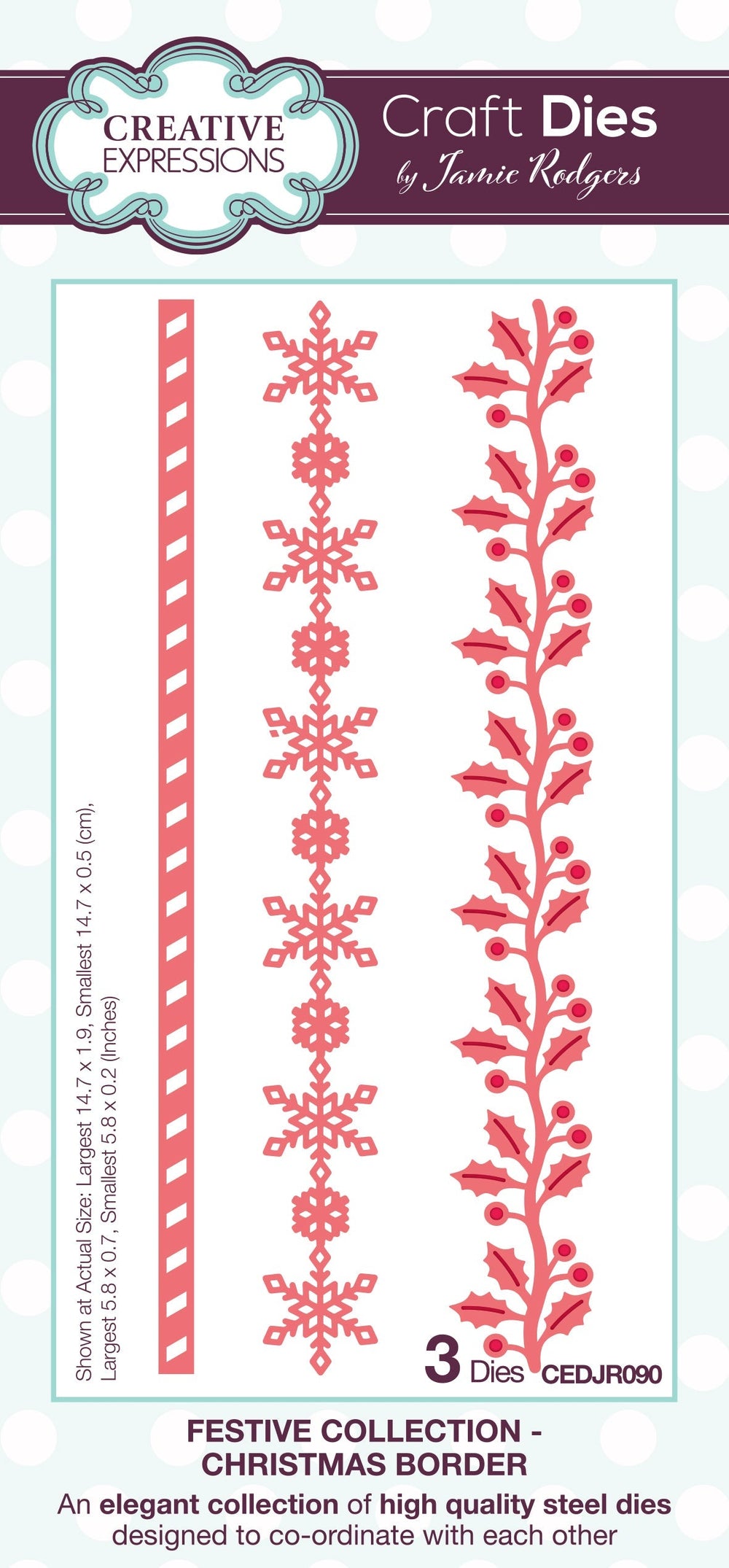Creative Expressions Jamie Christmas Border Craft Die — Ecstasy Crafts