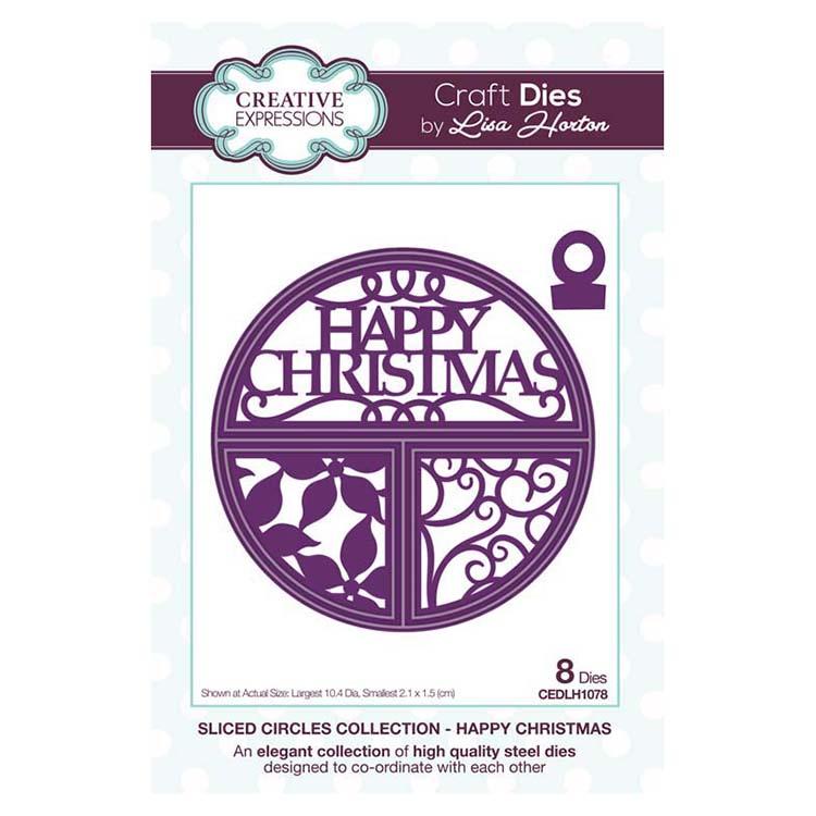 Creative Expressions Split Circles Happy Christmas Craft Die — Ecstasy Crafts