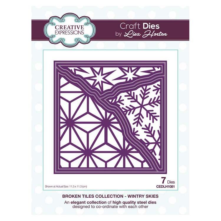 Creative Expressions Broken Tiles Collection Wintry Skies Craft Die — Ecstasy Crafts