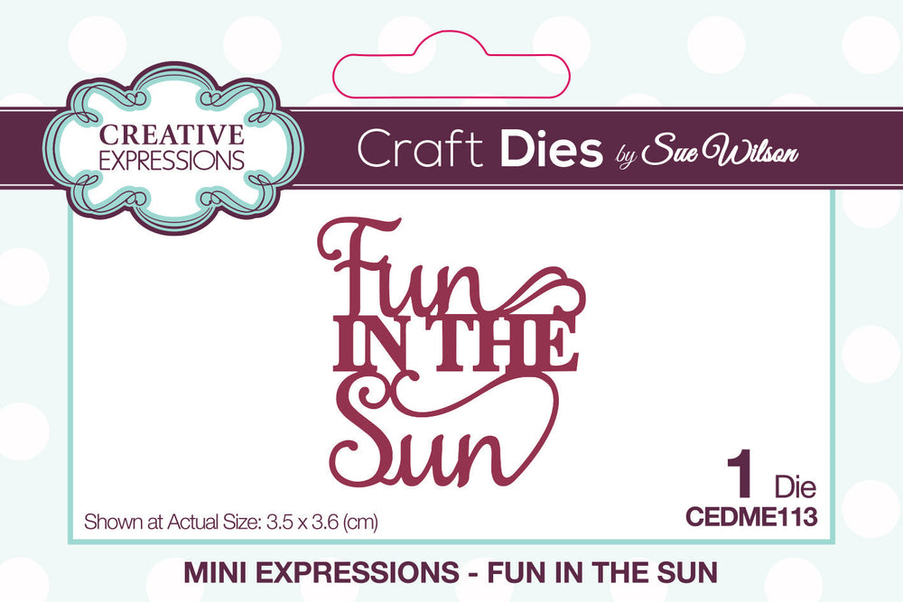 Matrices de découpe Creative Expressions Sue Wilson Mini Expressions Fun In The Sun