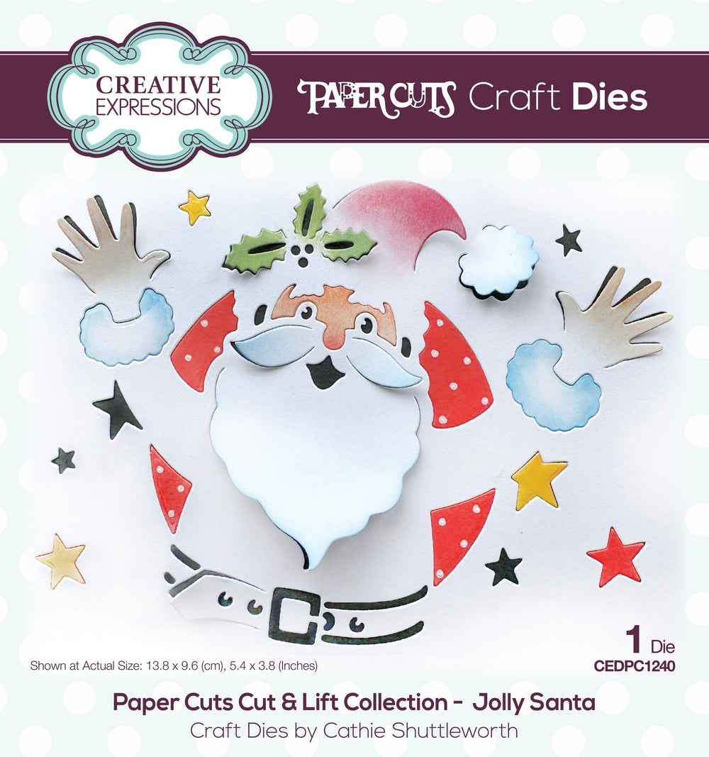 Matrice de découpe et estampage Creative Expressions Paper Cuts Collection Jolly Santa