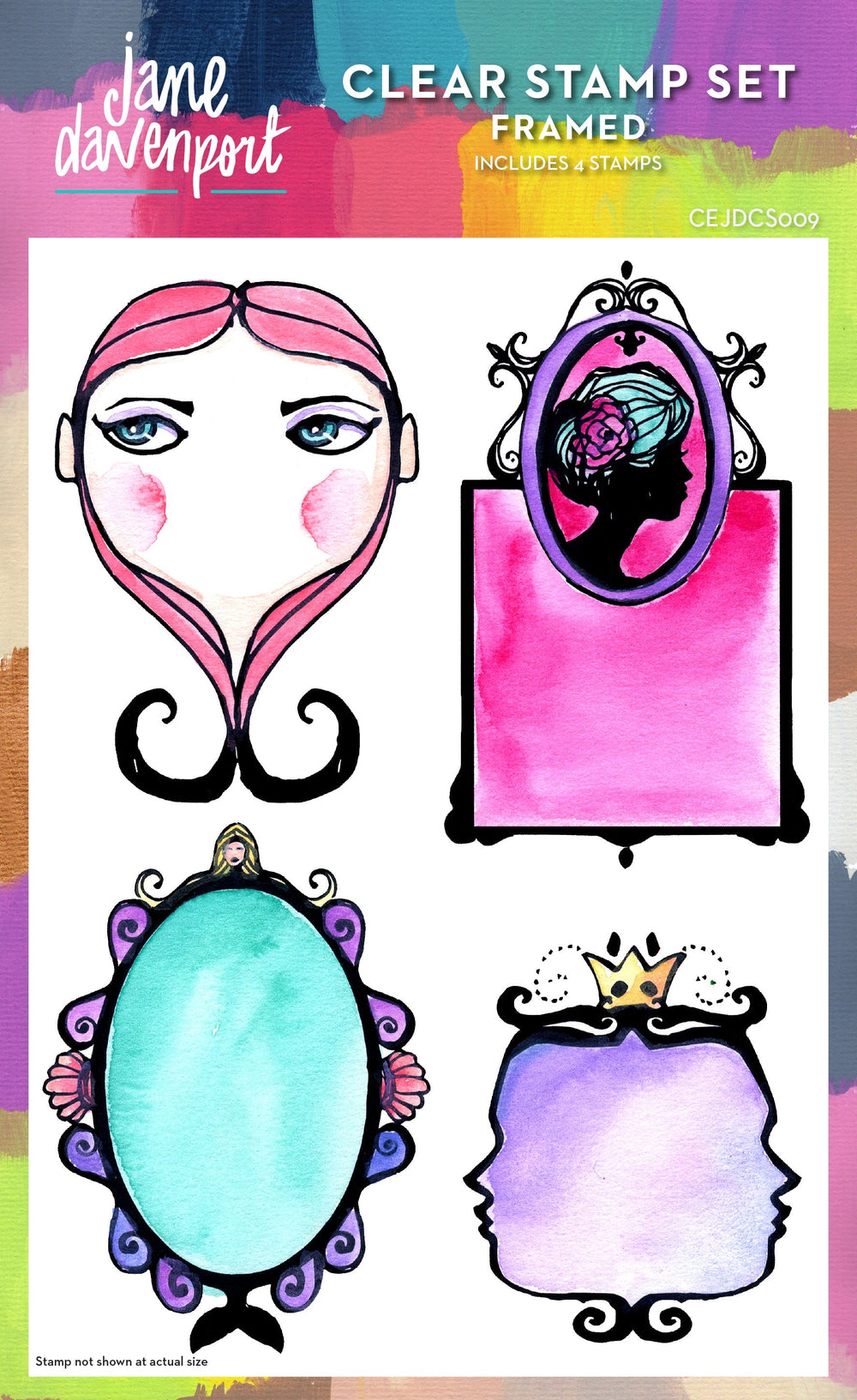 Creative Expressions Jane Davenport Set de tampons transparents encadrés 6 po x 8 po