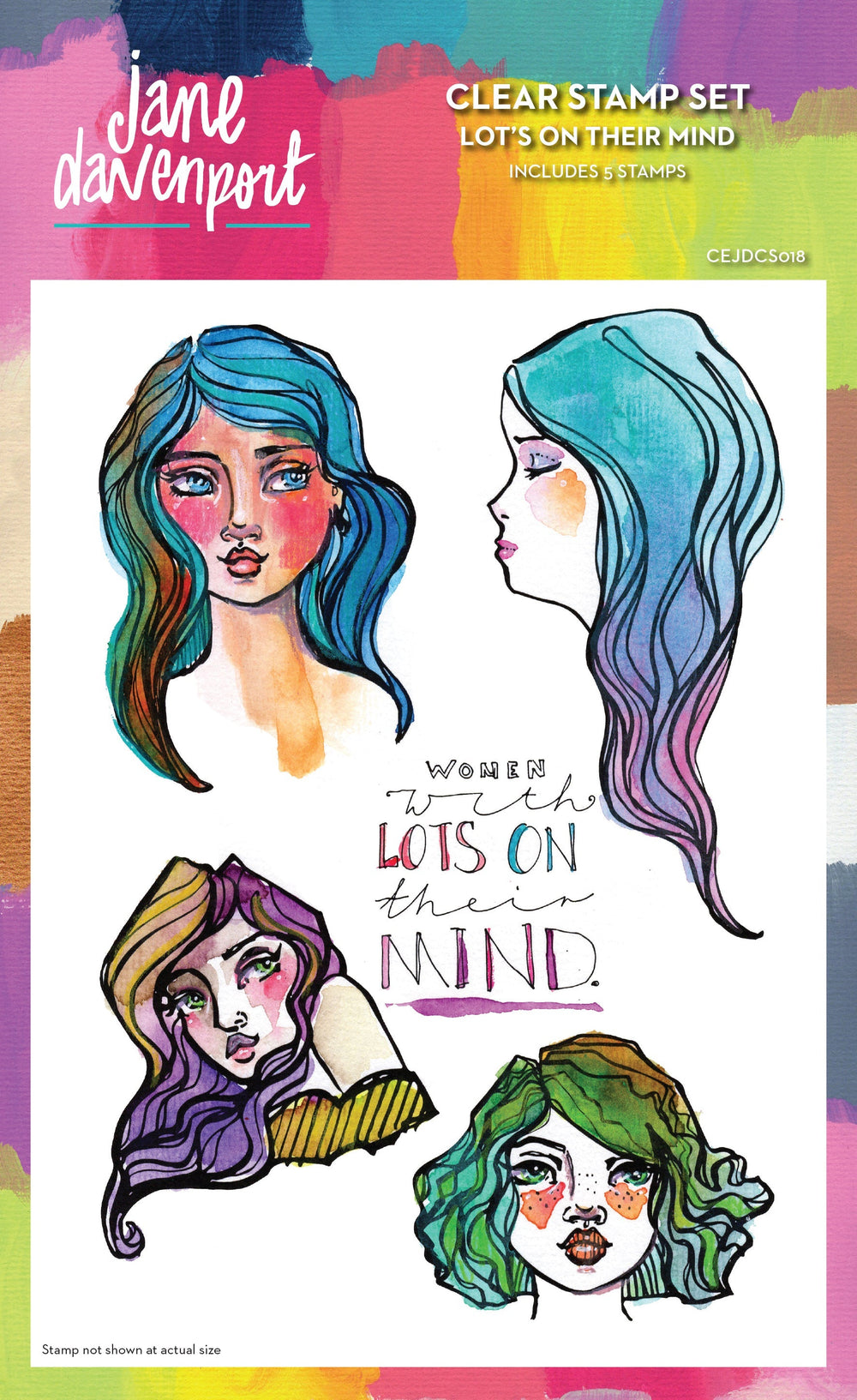 Creative Expressions Jane Davenport Lots On Their Mind 6 in x 8 in Clear Stamp Set — Ecstasy Crafts