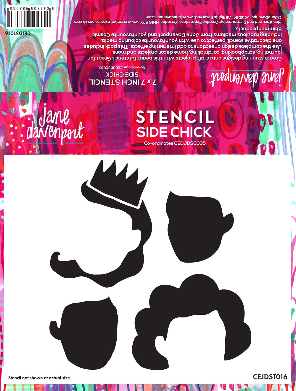 Creative Expressions Jane Davenport Pochoir SideChick 7 po x 7 po
