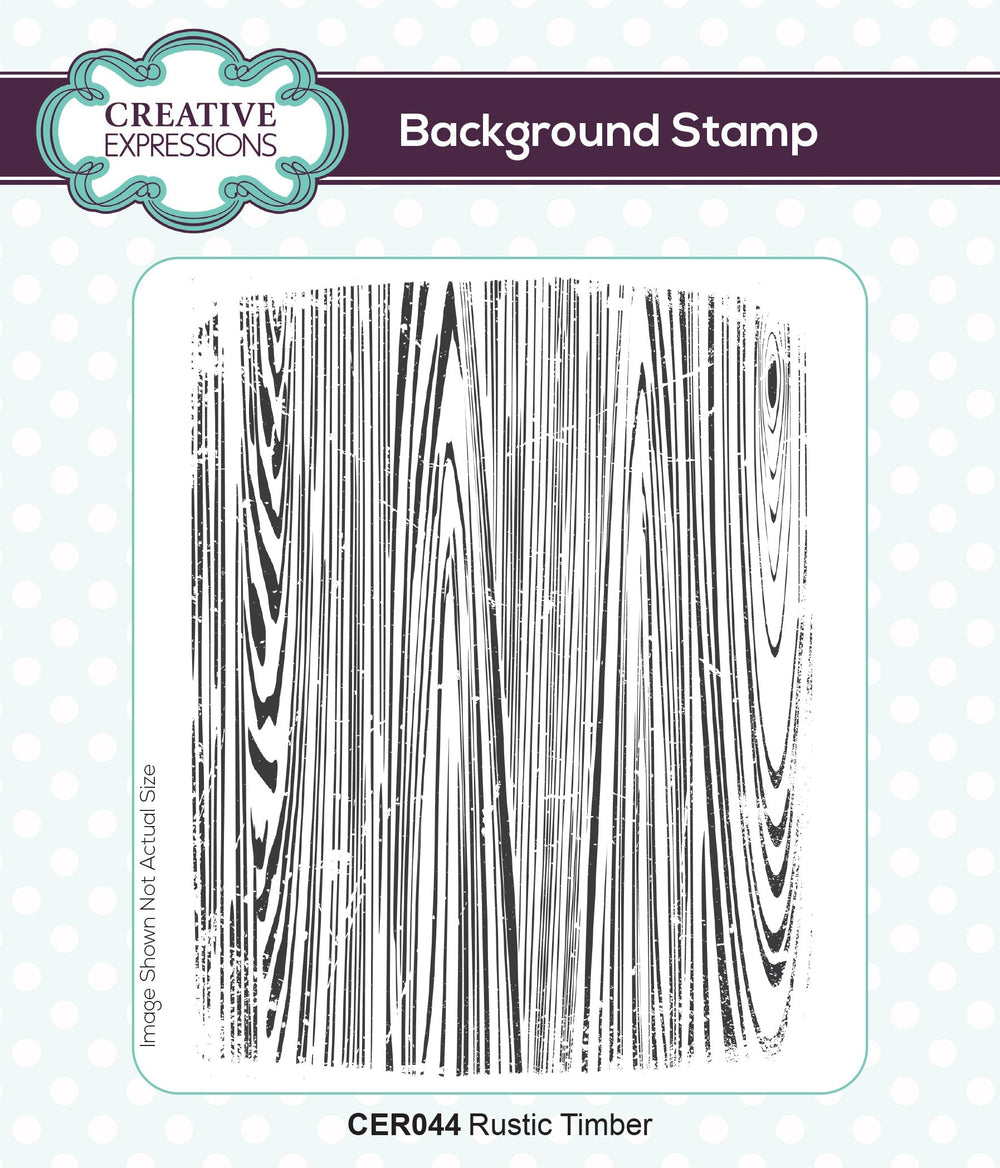 Creative Expressions Rustic Timber 5 3/4 in x 4 I/2 in Rubber Stamp