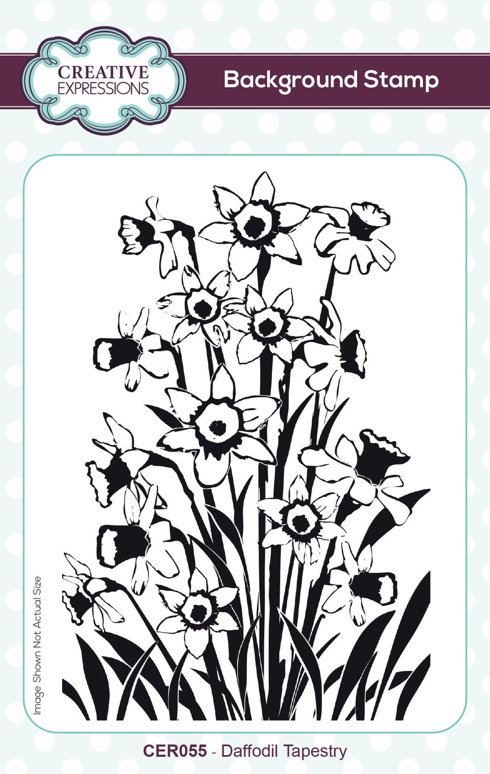 Creative Expressions Tampon en caoutchouc prédécoupé Narcisse Tapisserie 10 x 15 cm