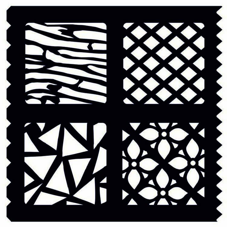 Creative Expressions Pochoir d'Artiste 7" x 7" Crazy Paving