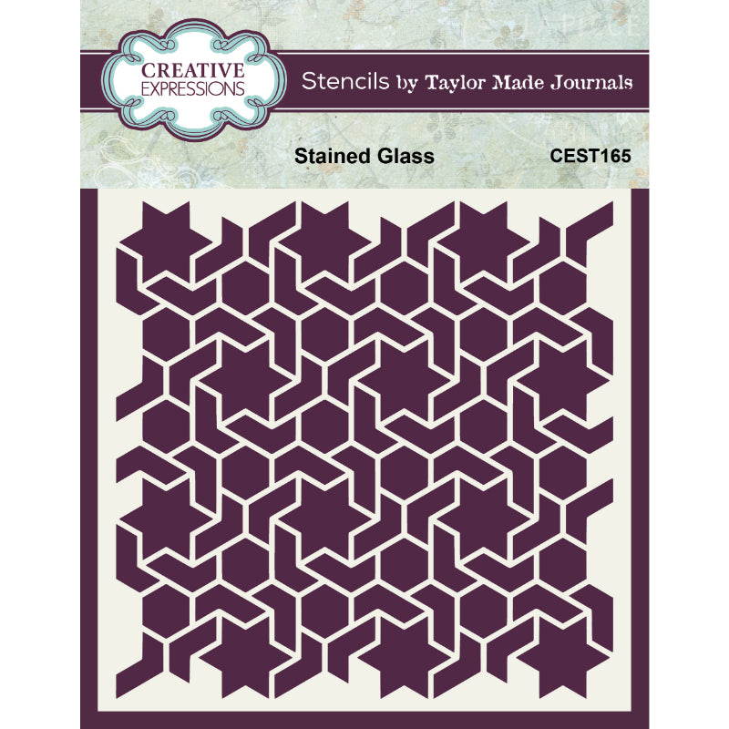 Creative Expressions Taylor Made Journals Pochoir Vitrail 6 po x 6 po