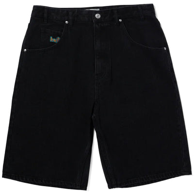 HUF 'Cromer' Baggy Jean Shorts - Washed Black