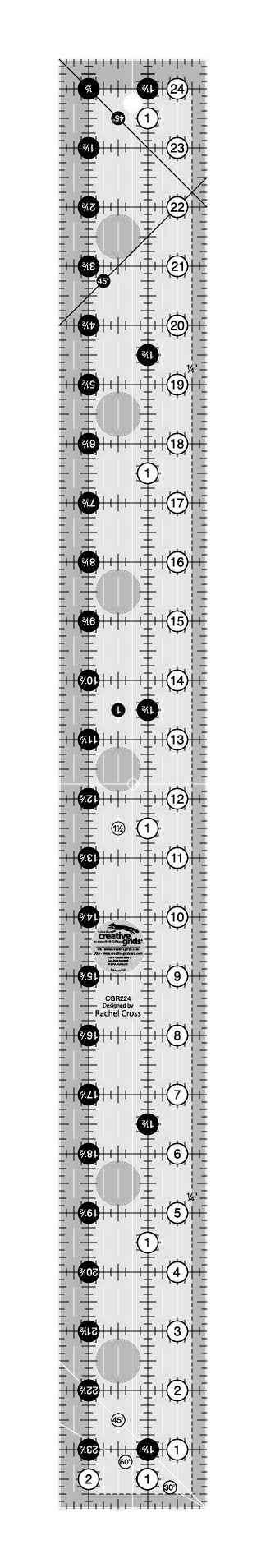 Creative Grids Quilt Ruler 2-1/2in x 24-1/2in — Cottage Quilting Ltd.