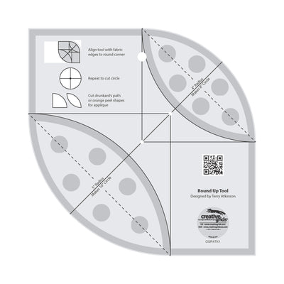 Outil et règle de courtepointe Creative Grids Round Up