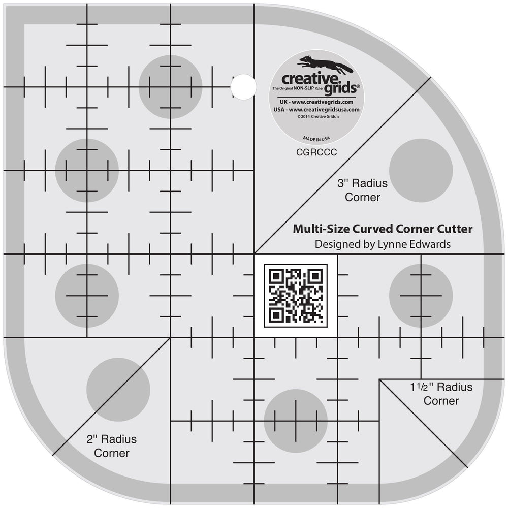 Creative Grids Curved Corner Cutter Quilt Ruler — Cottage Quilting Ltd.